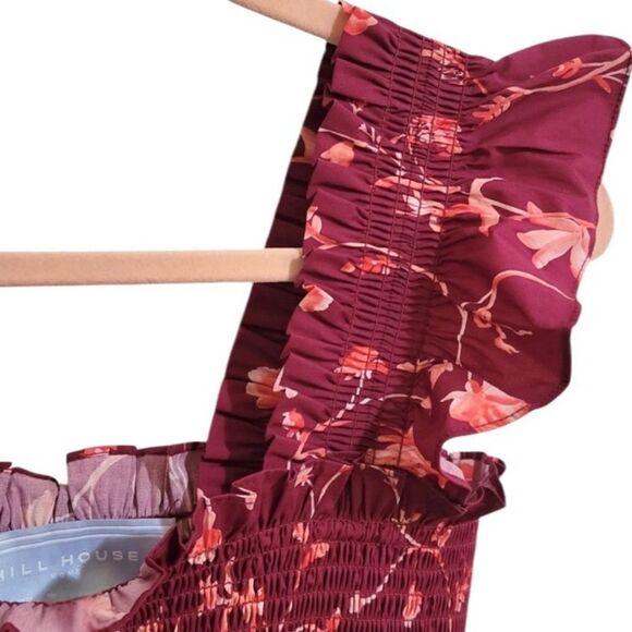 Hill House The Ellie Nap Dress in Burgundy Botanical - Picture 10 of 14